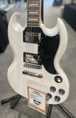 Store Special Product - Epiphone - 1961 Les Paul SG Standard Electric Guitar with Case - Aged Classic White